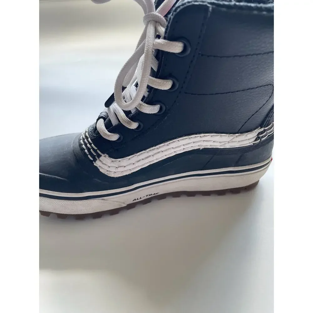 Vans MTE Standard Mid Waterproof Boot Black and White Size 3.5 Girls or 5 Boys